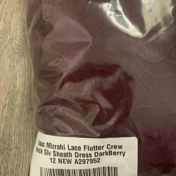 NWT ISAAC MIZRAHI‎ LACE FLUTTER SLV SHEATH DRESS 12 - Picture 11 of 11